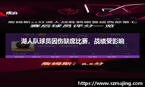湖人队球员因伤缺席比赛，战绩受影响