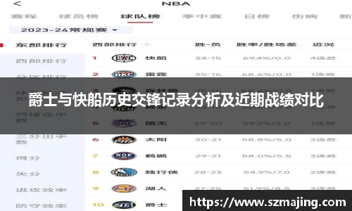 爵士与快船历史交锋记录分析及近期战绩对比